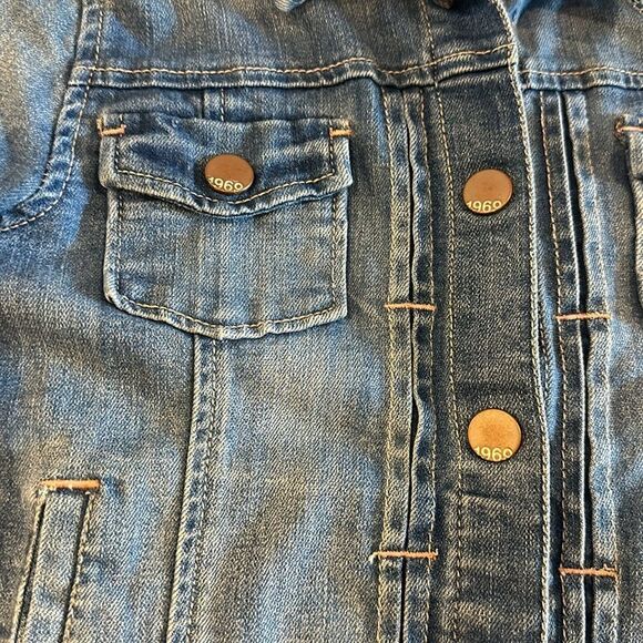 Gap Kids 1969 Girls Blue Denim Snap Closure Jacket - Size L - Picture 4 of 8